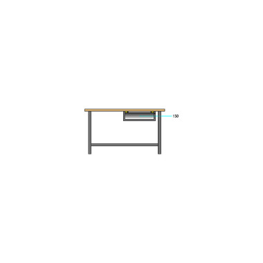 ThurMetall Workbench (WxDxH) 1500x700x840mm Multiplex KEY Lock light blue RAL 5012 84.874.010