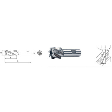 ELMAG HSS Co8 end mill DIN 1835B 73353