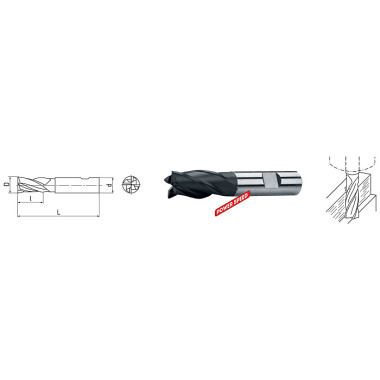 ELMAG HSSE PM end mill DIN 844 72613