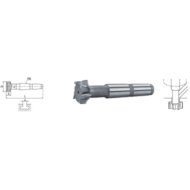 ELMAG HSS T-slot milling cutter with Morse taper DIN 851 73453