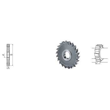 ELMAG HSS Co5 disc milling cutter DIN 885A 74314