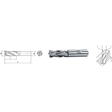 ELMAG HSS Co8 end mill DIN 844 72518