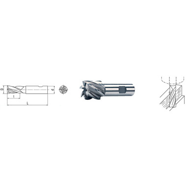 ELMAG HSS Co8 end mill DIN 1835B 73352