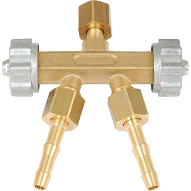 ELMAG Double branch valve with connectors and nuts 55221