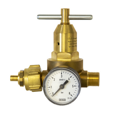 ELMAG ’PROPAN’ small pressure regulator with pressure gauge 0-6 bar 56120