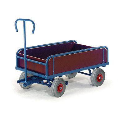 ROLLCART 2-Achs Handkarre mit Bordwand, Ladefläche LxB: 1130x635 mm, Tragkraft: 400 kg S14-1280