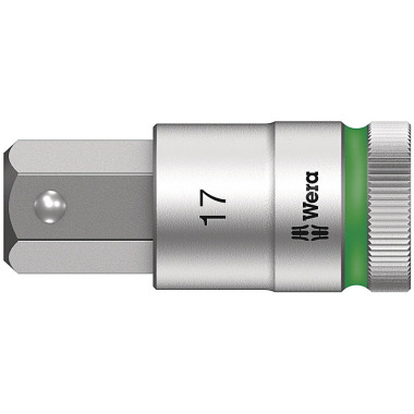 Wera 8740 C HF Hex-Plus 17,0 x 60 mm Zyklop Bit-Nuss mit 1/2"-Antrieb, Haltefunktion 05003828001