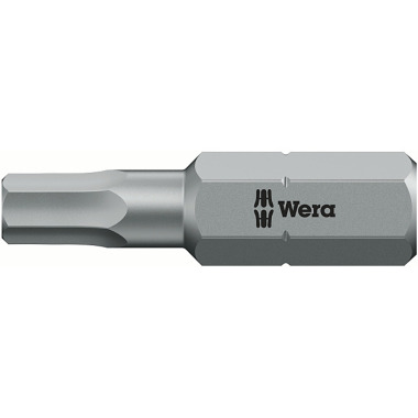 Wera 840/1 Z Hex-Plus BO 2,0 x 25 mm Innensechskant-Bit mit Bohrung 05056341001