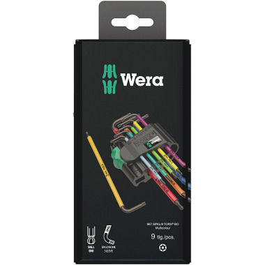 Wera 967/9 TORX BO Multicolour 1 Winkelschlüsselsatz, BlackLaser 05073599001