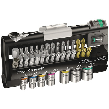 Wera Tool-Check 1 Bits-Sortiment mit Ratsche + Nüssen 05073220001