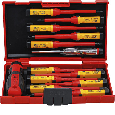 BGS VDE screwdriver set | with interchangeable blades | 13-pc. 35814