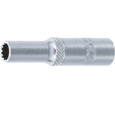 BGS Socket, Gear Lock, deep | 6.3 mm (1/4”) Drive | 6 mm 10156