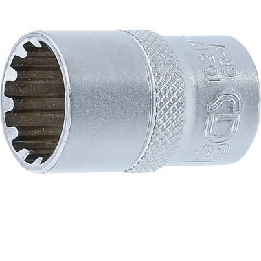 BGS Socket, Gear Lock, deep | 12.5 mm (1/2”) Drive | 17 mm 10217