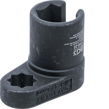 BGS Oxygen Sensor Socket | angled | 12.5 mm (1/2”) double 4-point Drive | 22 mm | 11 mm slot 1140-22