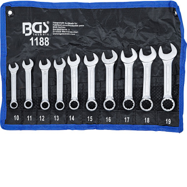 BGS Combination Spanner Set | extra short | 10 - 19 mm | 10 pcs. 1188