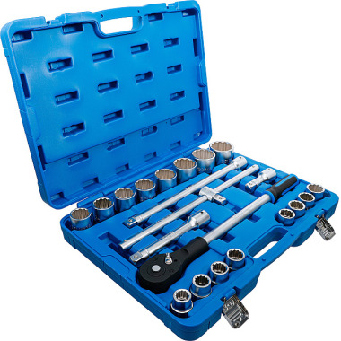 BGS Socket Set, 12-point | 20 mm (3/4”) Drive | 21 pcs. 1223