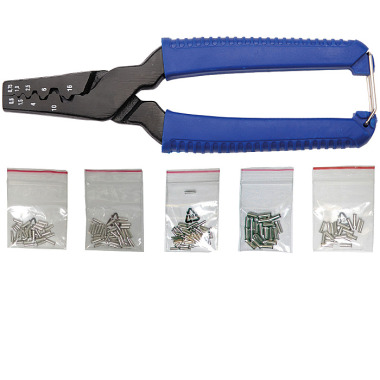 BGS Crimping Tool for Cable End Sleeves | incl. 150 Cable Terminals | 175 mm 1430