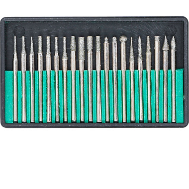 BGS Diamond-Coated Grinding and Milling Drill Bit Set | 20 pcs. 1607