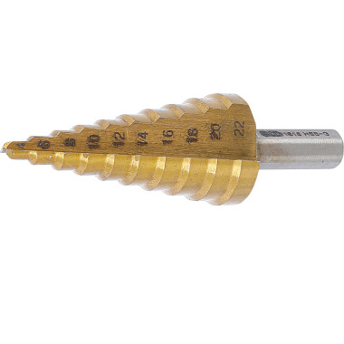 BGS Step Drill | titanium-nitrided | Ø 4 - 22 mm 1618