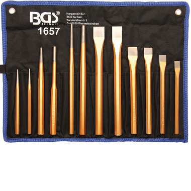 BGS Pin Punch / Chisel / Centre Punch Set | 12 pcs. 1657