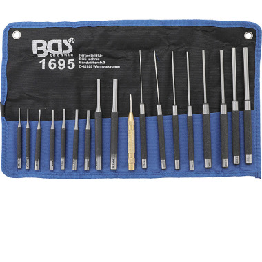 BGS Parallel Pin Punch Set | 100-150-200 mm | 1.5 - 9.5 mm | incl centre Punches | 18 pcs. 1695