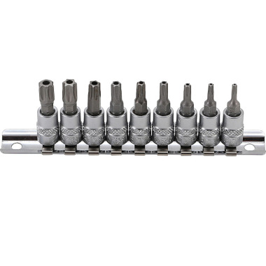 BGS Bit Socket Set | 6.3 mm (1/4”) Drive | T-Star tamperproof (for Torx) T10 - T50 | 9 pcs. 2165