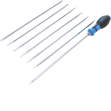 BGS Screwdriver Set with interchangeable Blades | T-Star (for Torx) / T-Star tamperproof (for Torx) | 8 pcs. 2326