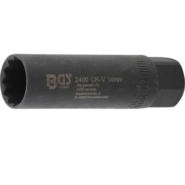 BGS Spark Plug Socket, Hexagon | 10 mm (3/8”) Drive | 14 mm 2400