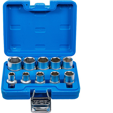 BGS Socket Set, Hexagon | 12.5 mm (1/2”) Drive | Inch Sizes | 10 pcs. 2434