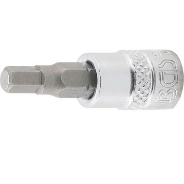 BGS Bit Socket | 6.3 mm (1/4”) Drive | internal Hexagon 3/16” 2743