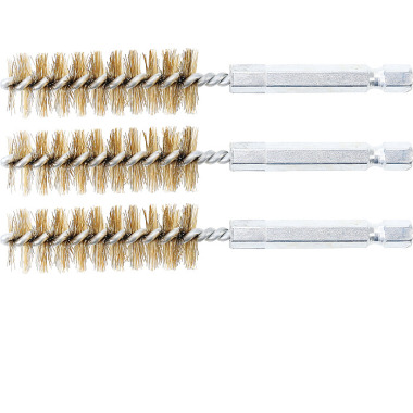 BGS Brass Brush | 16 mm | 6.3 mm (1/4”) Drive | 3 pcs. 3078-16-M