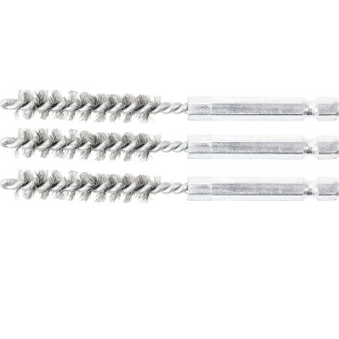 BGS Steel Brush | 9 mm | 6.3 mm (1/4”) Drive | 3 pcs. 3078-9-S