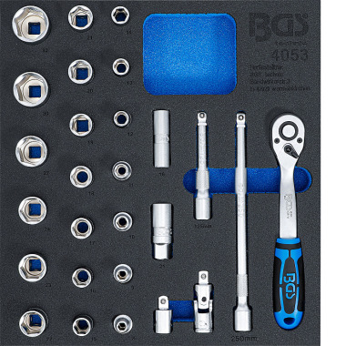 BGS Tool Tray 2/3: Socket Set 12.5 mm (1/2 ”) | 27 pcs. 4053