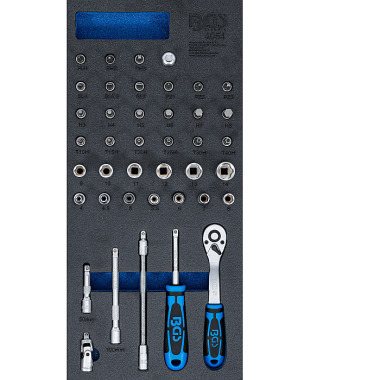 BGS Tool Tray 1/3: Socket Set | 6.3 mm (1/4 ”) | 41 pcs. 4054