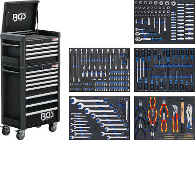 BGS Workshop Trolley Pro Standard Max | 12 Drawers | with 263 Tools 4088