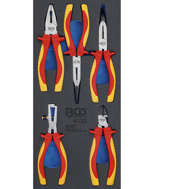 BGS Tool Tray 1/3: VDE Pliers Set | 5 pcs. 4132