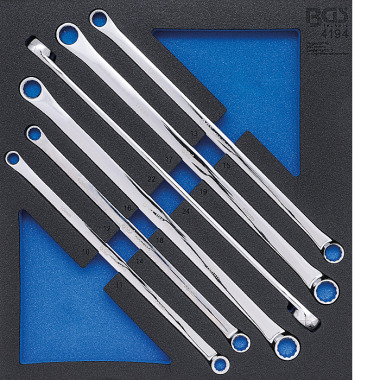 BGS Tool Tray 2/3: Double Ring Spanner Set | 10 x 11 - 22 x 24 mm | 6 pcs. 4194