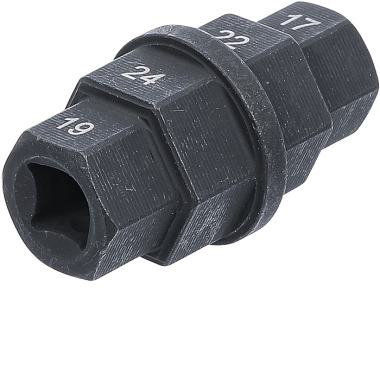 BGS Motorcycle Special Socket | 10 mm (3/8”) | 17 - 19 - 22 - 24 mm 5058