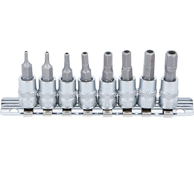 BGS Bit Socket Set | 6.3 mm (1/4”) Drive | Internal Hexagon Tamperproof 2 - 7 mm | 8 pcs. 5156