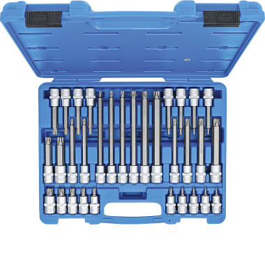 BGS Bit Socket Set | 12.5 mm (1/2”) Drive | TPS-Star tamperproof (for Torx Plus) TPS20 - TPS70 | 32 pcs. 5191