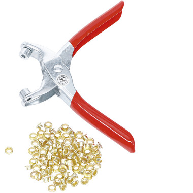 BGS Eyelet Pliers with 100 Round Eyelets | 4.5 mm 75830