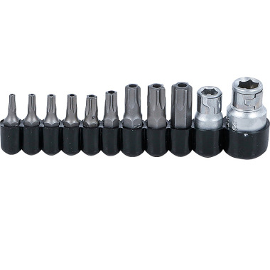 BGS Bit Set | 6,3 mm (1/4”) / 10 mm (3/8”) Drive | T-Star tamperproof (for Torx) | 11 pcs. 786