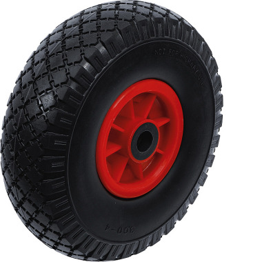 BGS Wheel for Pushcarts/Handcarts | PU red/black | 260 mm 80650