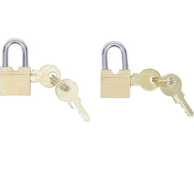 BGS Luggage Padlock Set | 15 mm | 2 pcs. 85808