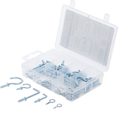 BGS Screw Hook Assortment | 80 pcs. 88136