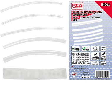 BGS Shrink Tube Assortment | transparent | 150 pcs. 9405