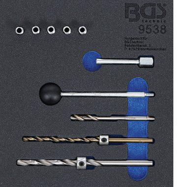 BGS Tool Tray 1/6: Thread Repair Kit | for Injector Fastening Screws | 10 pcs. 9538