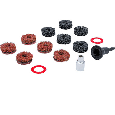 BGS Wheel Hub Grinder Set | for Studs and Wheel Nut Bolts | 14 pcs. 9736