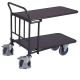 VARIOfit C+C trolley with 2 shelves made of screen-printed board External dimensions: 990 x 640 x 965 mm (W/D/H) sw-500.112/AG