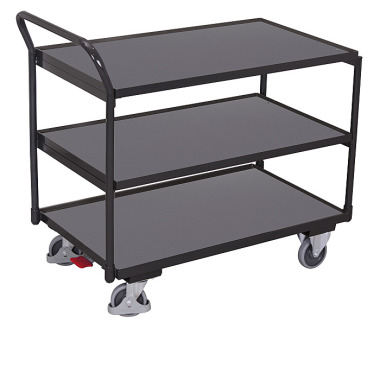 VARIOfit Table trolley with 3 shelves External dimensions: 1,125 x 725 x 1,010 mm (W/D/H) sw-700.660/AG